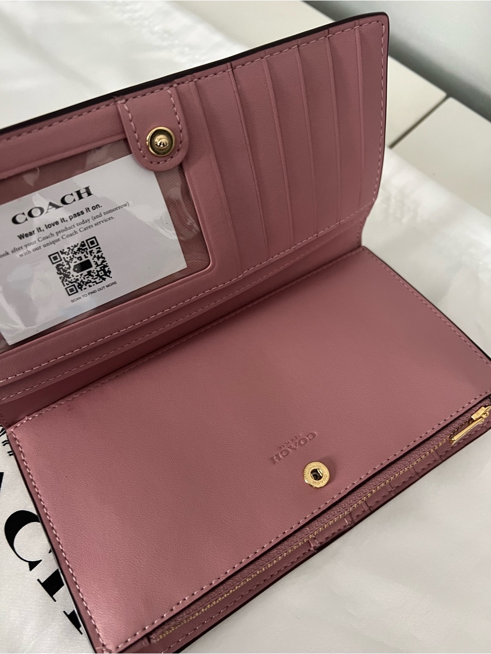 Coach Rowan Bag In Signature Leather With Flower Coin Purse And Wallet - Picture 14 of 15